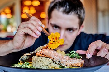 Fischessen im Landhotel "Zur Jurahöhe" in Hard bei Wellheim