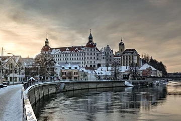 Residenzschloss Neuburg an der Donau im Winter